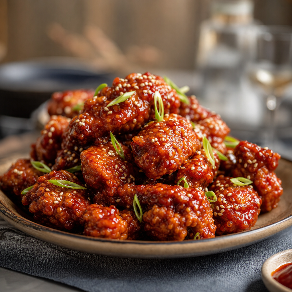 Frango frito coreano com gochujang